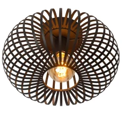 Plafonnier MANUELA en métal avec 1xE27 - Noir - Lucide
