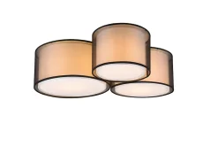 Plafonnier medium 3 lampes Burton en tissu