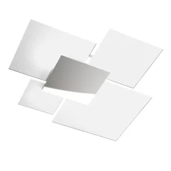 Plafonnier moderne 1088/90-BI Verre Blanc 4xE27