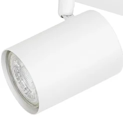 Plafonnier moderne blanc 3 lumières réglable rectangulaire - Jeana