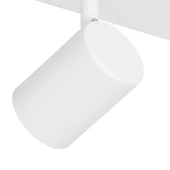 Plafonnier moderne blanc 3 lumières réglable rectangulaire - Jeana