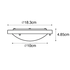 Plafonnier moderne blanc 18 cm IP44 - Yuma