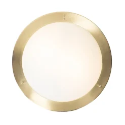 Plafonnier moderne doré 41 cm IP44 - Yuma