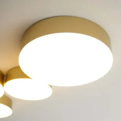 Plafonnier moderne doré 5 spots lumineux LED - Skavi