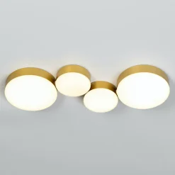 Plafonnier moderne doré 4 spots lumineux LED - Skavi