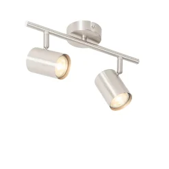 Plafonnier moderne en acier 2 lumières orientables - Jeana