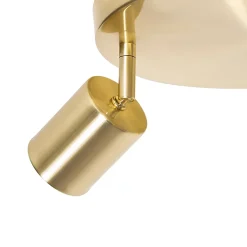 Plafonnier moderne en laiton rond ajustable 3 lumières - Java