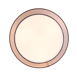 Plafonnier moderne marron avec blanc 50 cm 3 lumières - Drum Duo