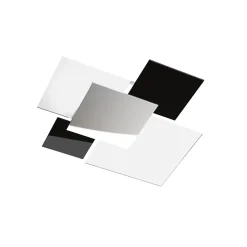 Plafonnier moderne 1088/70-NE Verre Blanc et Noir 4xE27