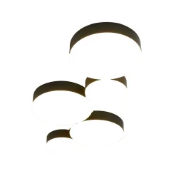 Plafonnier moderne noir 5 spots lumineux LED - Skavi