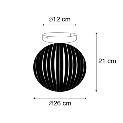 Plafonnier moderne noir 26 cm - Zoë