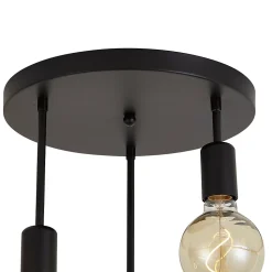 Plafonnier moderne noir 3 lumières - Facil