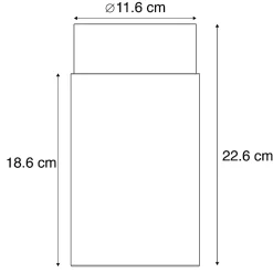 Plafonnier moderne noir 22,6 cm IP44 - Jarra