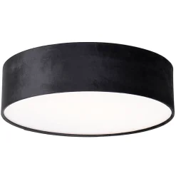Plafonnier moderne noir 40 cm avec intérieur doré - Drum