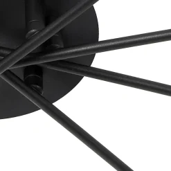 Plafonnier moderne noir avec or 8 lumières - Athènes Wire