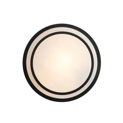 Plafonnier moderne noir et blanc 25 cm IP44 - Walden