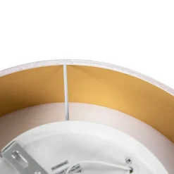 Plafonnier moderne rose 40 cm avec intérieur doré - Drum