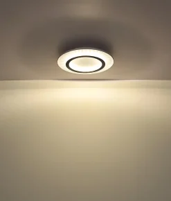 Plafonnier métal blanc mat, LED JAYDEN