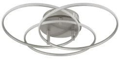 Plafonnier métal nickel mat, LED KOMBOS