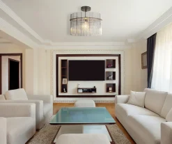 Plafonnier métal noir mat, 1x E27 GORLEY