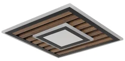 Plafonnier métal noir mat, LED WOODY