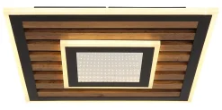 Plafonnier métal noir mat, LED WOODY