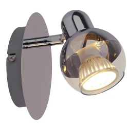 Plafonnier mural à LED 'Boccia' chromé