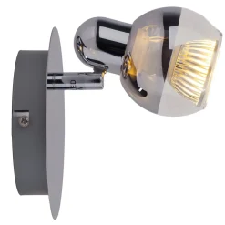 Plafonnier mural à LED 'Boccia' chromé