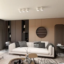 Plafonnier NANO 5 WHITE, Emibig Lighting, Fabriqué en EU