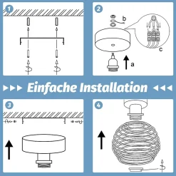 Plafonnier NETTLIFE noir rétro E27 max. 40 W, idéal pour un couloir ou une cage d'escalier