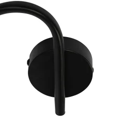 Plafonnier noir 44,5 cm avec verre fumé 3 lumières - Vidro