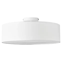 Plafonnier Omaha 3 x E27 Plastique Textile Organza Diamètre De 45 Cm Marron Blanc lux.pro