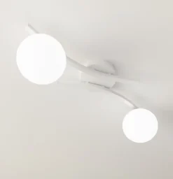 Plafonnier OPUS 2 WH OPAL, Emibig Lighting, Fabriqué en EU