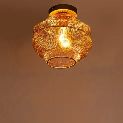 Plafonnier oriental doré 25 cm - Vadi