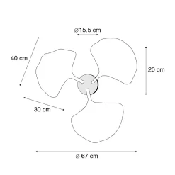 Plafonnier oriental en laiton avec noir 3 lumières - Louka