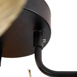 Plafonnier oriental en laiton avec noir 3 lumières - Louka