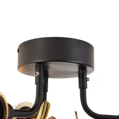 Plafonnier oriental en laiton avec noir 3 lumières - Louka