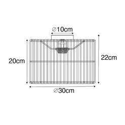 Plafonnier oriental en rotin - Maud