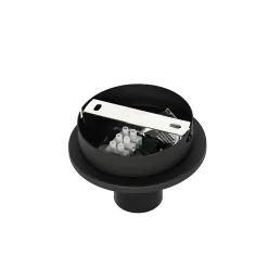 Plafonnier oriental noir avec bambou naturel 30 cm - Pua