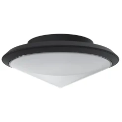 Plafonnier Ortano LED intégrée 1100lm 20W IP44 GoodHome noir