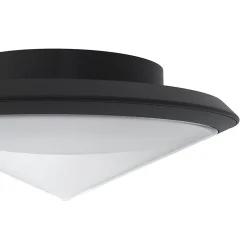 Plafonnier Ortano LED intégrée 1100lm 20W IP44 GoodHome noir