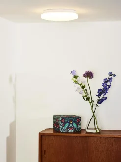 Plafonnier OTIS en synthétique avec LED intégré - Opalin - Lucide