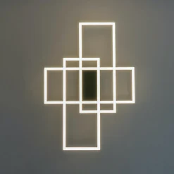 Plafonnier ou applique LED dimmable futuriste triple rectangle - Eli