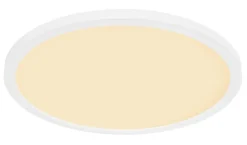 Plafonnier plastique blanc, LED SAPANA