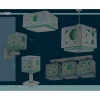 Plafonnier pour enfant Moonlight lune et étoiles vert