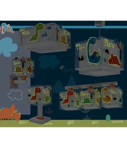 Plafonnier pour enfants à 3 lampes Dinos Dinosaures