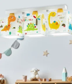 Plafonnier pour enfants à 3 lampes Dinos Dinosaures