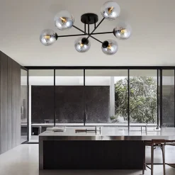 Plafonnier ROMA 6 BL GRAFIT, Emibig Lighting, Fabriqué en EU