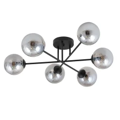 Plafonnier ROMA 6 BL GRAFIT, Emibig Lighting, Fabriqué en EU