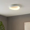 Plafonnier rond blanc épuré LED intégrées dimmable 50 cm - Belina
